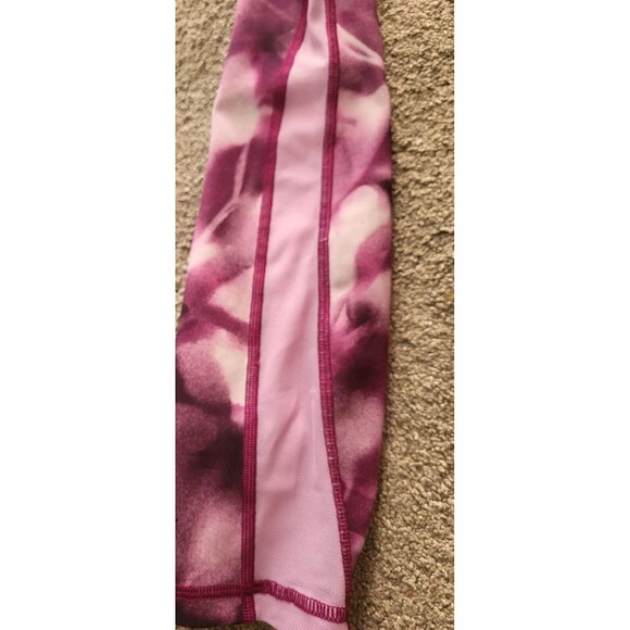 Lululemon Wunder Under Purple Abstract Flower Print High rise 7/8 legging Size 6 - Picture 7 of 9
